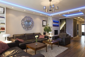 Smart Home Lampen im Wohnzimmer