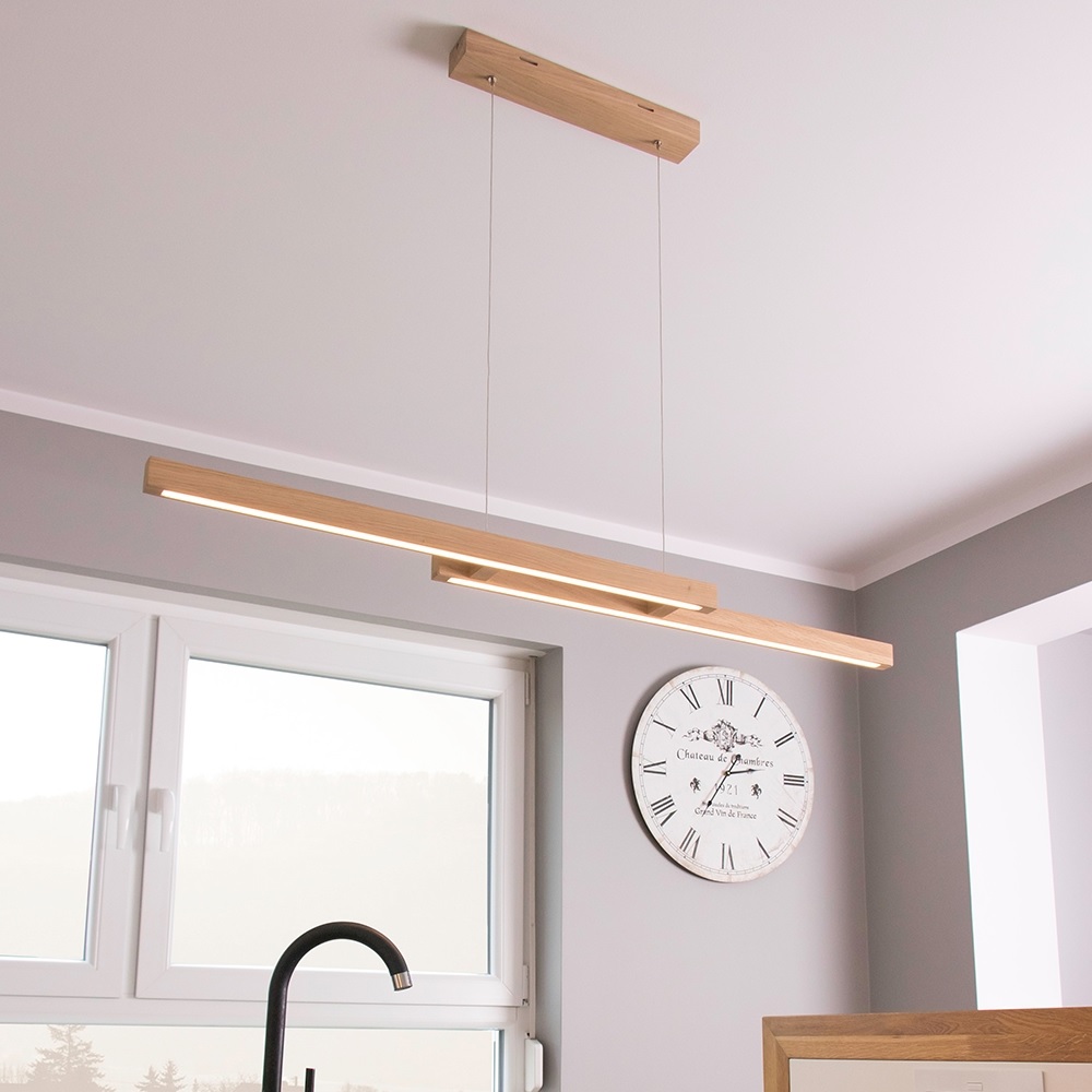 Moderne Hängeleuchte mit LED Wohnraumlampe Esszimmerleuchte Abhängung 150 cm 