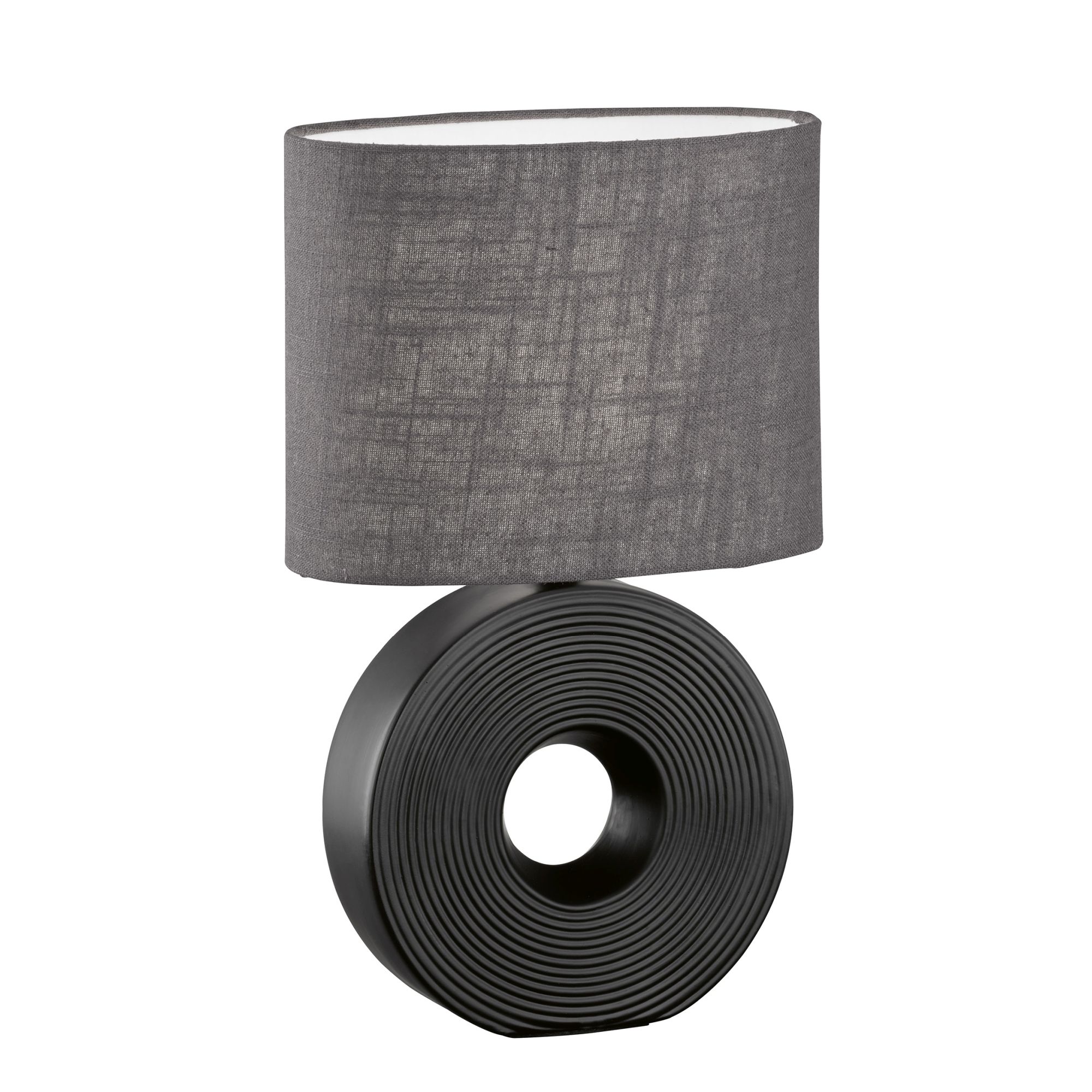 Tischlampe 'Eye' Textil-Tischleuchte Keramik Modern Wohnzimmerleuchte E14' A++ 