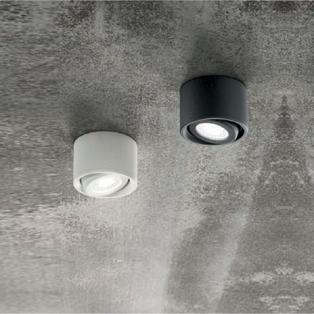 LED Decken Strahler rund weiß Design grau Beleuchtung Küche Flur Spot Leuchte