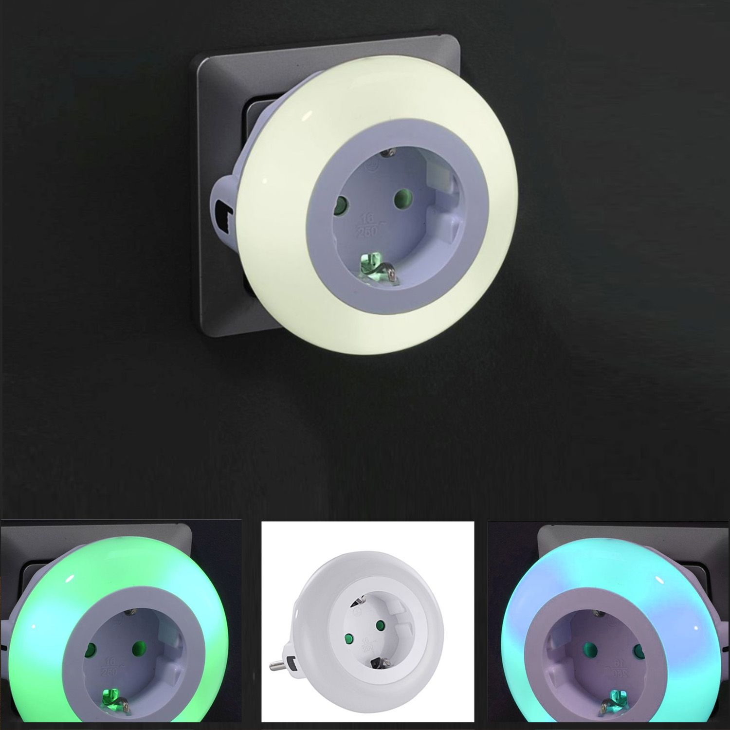 LED Nachtlicht für die Steckdose mit Farbwechsel Orientierungslicht multicolor 
