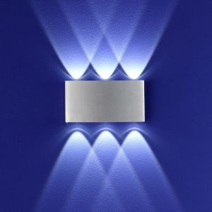 B-Leuchten LED Wandleuchte Stream  Aluminium gebürstet 