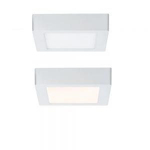 Deckenleuchte LED Panel Weiß eckig 22,5x22,5cm - 15,5W, 3000K warmweiß 1x 15,5 Watt, 22,50 cm, 22,50 cm