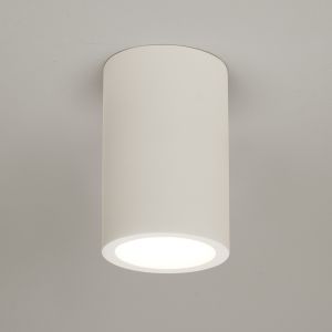 Deckenleuchte, Keramik, rund, weiß, 20 cm hoch, LED-Lampe einsetzbar 
