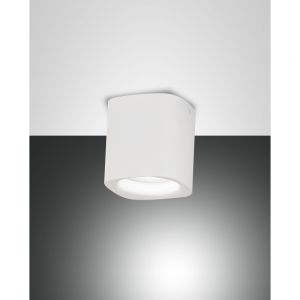 Deckenspot, 1-flammig, H 9,5 cm, GU10 Fassung LED einsetzbar, weiß weiß