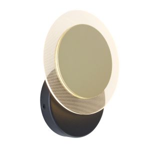 dimmbare und drehbare LED Wandleuchte rund mit gepunkteter Glasscheibe Wandlampe in 4 Varianten verfügbar 