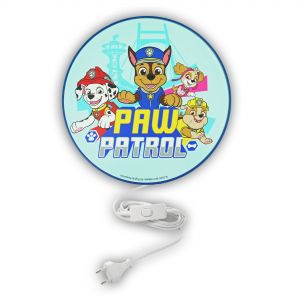 E14 Wandleuchten bruchfeste Kinderleuchte runde Wandlampe mit Schalter 25 x 8 cm blau Paw Patrol Paw Patrol blau