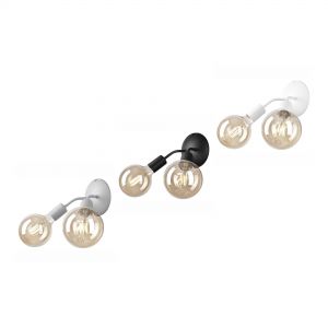 E27 Wandleuchte in 3 Farben erhältlich 2 -flammige Bulb-Leuchte ideal für Filament-Leuchtmittel 