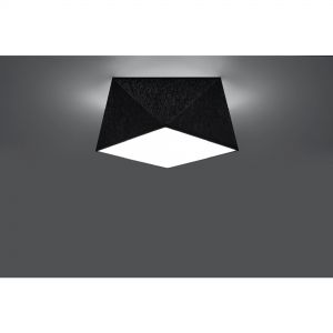 geometrische E27 Deckenleuchte aus Stahl Deckenlampe Dreiecke schwarz o. weiß 