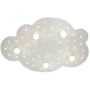 Kinderzimmerleuchte - Wolke weiß mit Schlummerlichtfunktion - 75 cm 5x 40 Watt, 75,00 cm
