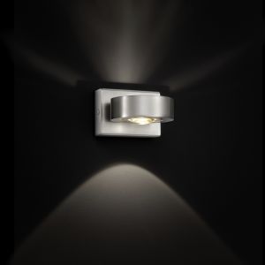 Knapstein indirekte LED-Wandleuchte Lichteffekt, Nickel oder Chrom, 2x 4,5 Watt 