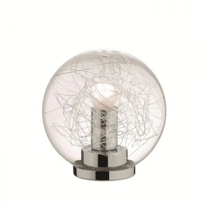 Kugeltischleuchte mit klarem Glas in 30cm oder 20cm Durchmesser 