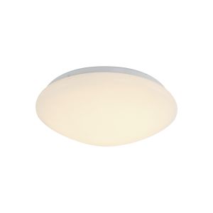 LED Badezimmer-Deckenleuchte, Kunststoffglas rund, D= 33 cm, weiß, 1-flammig, IP44, inkl. LED 18W 1x 18 Watt, 10,50 cm, 33,00 cm