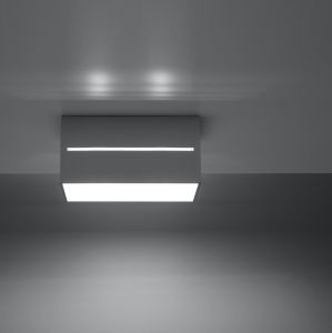 LED Deckenleuchte grau, inkl. LED, urbaner Stil, eckig, modern 