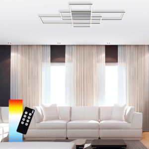 LED Deckenleuchte, Q®, Smart Home, ZigBee kompatibel, dimmbar, stahl 