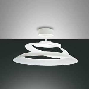 LED Deckenleuchte, weiß, design, rund, weiß, LED warmweiß, dimmfähig 