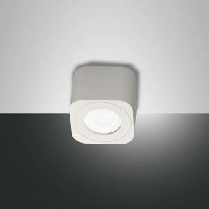 LED Deckenspot, Aluminiumgestell weiß, 6,5x6,5cm, 5cm hoch, warmweiß 