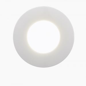 LED Einbauleuchte, Ø 8,4cm, Blende in Weiß 