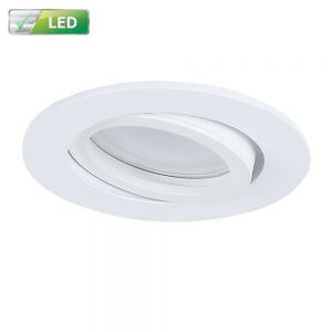 LED Einbaustrahler, weiß, rund, D 8,2 cm, inkl. GU10 LED 5W warmweiß 