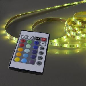 LED Lichtstreifen,10m-Rolle, RGB, Fernbedienung, kürzbar 