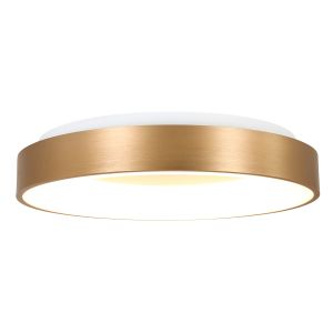 LED runde Deckenleuchte mit Blendschutz in matt gold Deckenlampe 40 Watt Warmweiß ø 48 cm gold/weiß-gold