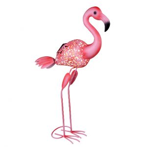 LED Solarleuchte dekorativer Flamingo pink Vogel Außenleuchte 74 cm mit Akku 3000K IP44 