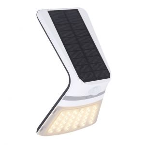 LED Solarleuchte mit Bewegungsmelder Backligh Außenwandlampe schwarz Außenleuchte 22,6 cm mit Schalter, Sensor:120° 2-6m Reichweite und Akku IP44 