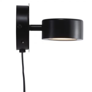 LED Wandleuchte skandinavische  Wandlampe Schwarz mit Schalter ø 85 cm 