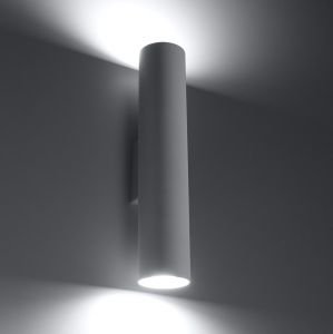 LED Wandleuchte, Up and Down, weiß, zylinderförmig, modern, warmweiß 