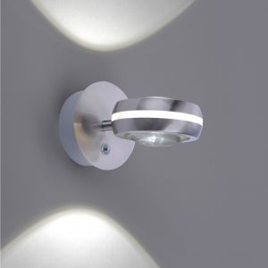 LED Wandleuchte, Smart Home, Up & Down, Lichtfarbe steuerbar, nickel nickel