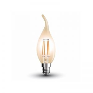 LED Windstoßkerze Filament E14, 4 Watt, 2200K amber 350lm 