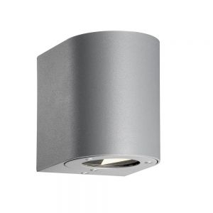 LED-Außenwandleuchte, Up & Down, grau, individueller Lichtaustritt 2x 6 Watt, Aluminium/Glas, grau, 10,40 cm, 8,70 cm