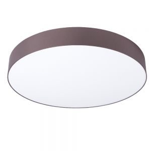 LED-Deckenleuchte Chintz-Schirm taupe, dimmbar, 3000K, 40cm 1x 30 Watt, 40,00 cm