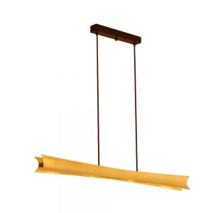 LED-Pendelleuchte aus Eisen in Gold-Schwarz-Braun 