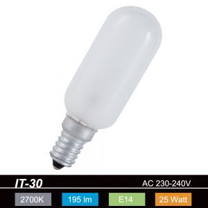 Leuchtmittel Glühlampe IT-30 Röhre Gr.3 matt  E14, 25W 1x 25 Watt, 25 Watt, 195,0 Lumen