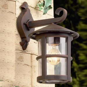 Licht-Erlebnisse Außenwandleuchte Nostalgie Hoflampe in Bronze Rustikal  opulent AMY Außenlampen Antik Haustür Balkon