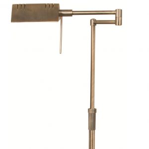 Moderne LED Stehleuchte höhenverstellbar und schwenkbar mit 4-Stufen Tastdimmer, Bronze  – ideal zum Lesen Bronze