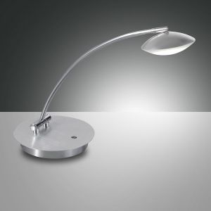 Moderne LED-Tischleuchte, Touchdimmer - Alu-gebürstet aluminiumfarben, gebürstet