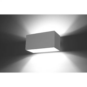 rechteckige Up- and Downlight Wandleuchte 2-flammige Wandlampe weiß 20 x 12 x 10 cm weiß