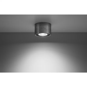 ovale Downlight Deckenleuchte aus Beton 2-flammige Deckenlampe grau Deckenspot 2 Größen erhältlich 