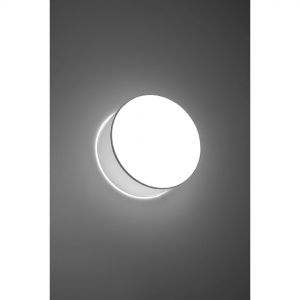 runde E27 Wandleuchte mit Blendschutz aus PVC Wandlampe weiß ø 25 cm weiß