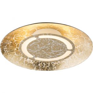 runde LED Deckenleuchte weiß patiniert Deckenlampe gold ø 215 cm 
