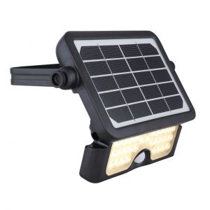 schwenkbare LED Solarleuchte Wandstrahler mit Bewegungsmelder Außenwandlampe schwarz 23,2 cm Außenleuchte 580lm 3000K IP65 