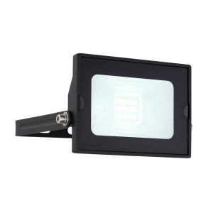 schwenkbarer und höhenverstellbarer LED Strahler aus Aluminiumdruckguss schwarz und Glas klar rechteckig IP65 9 x 7 cm 