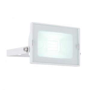 schwenkbarer und höhenverstellbarer LED Strahler aus Aluminiumdruckguss weiß Glas klar rechteckig IP65 9 x 7 cm 