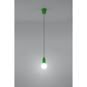 skandinavische E27 Pendelleuchte ideal für vintage Filament Leuchtmittel Glühbirnen Hängelampe grün 1x 60 Watt, 9,00 cm, 9,00 cm