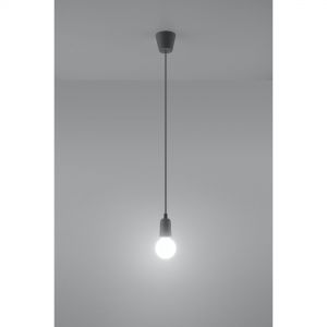 E27 Pendelleuchte ideal für vintage Filament Leuchtmittel Glühbirnen Hängelampe grau in 3 Varianten verfügbar 