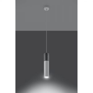 skandinavische Pendelleuchte aus Beton zylindrische Küchenleuchte Hängelampe weiß 8 x 100 cm 1x 40 Watt, 8,00 cm, 8,00 cm, 8,00 cm