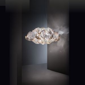 Slamp Designer-Pendelleuchte Drusa, weiß oder velvet 