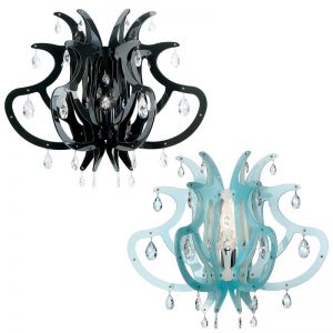 Slamp Wandleuchte Medusa, schwarz oder blau 